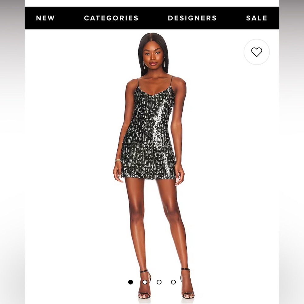 Black Sequin Superdown Mini Dress Sz Small